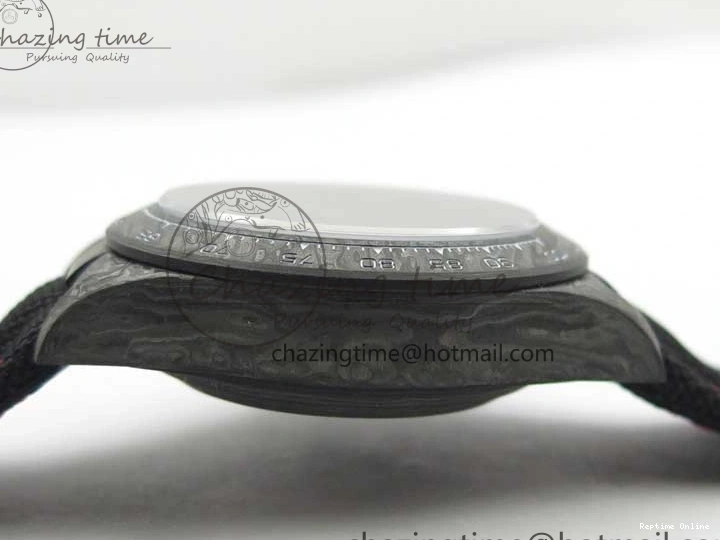 1218 WrinkleFree Daytona DIW Carbon OMF Best Edition Carbon Black Dial Red Hand on Black Nylon Strap A 2846